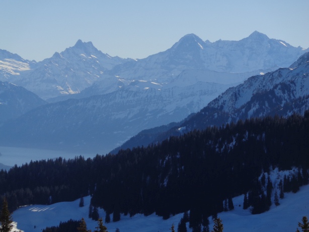 Schreckhorn (4078m), Eiger (3970m), Mönch (4107m)