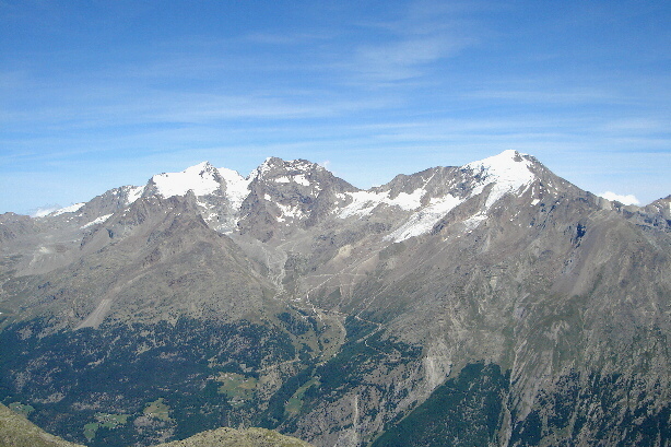 Fletschhorn (3996m), Lagginhorn (4010m), Weissmies (4017m)