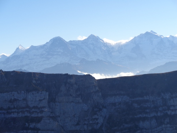 Eiger (3970m), Mönch (4107m), Jungfrau (4158m)