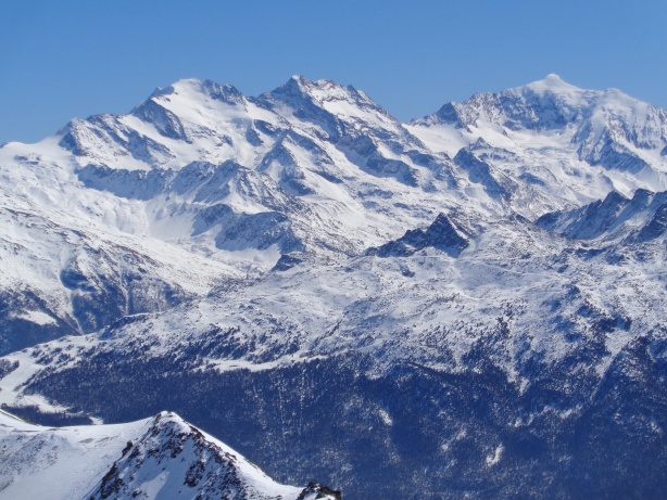 Fletschhorn (3996m), Lagginhorn (4010m), Weissmies (4017m)