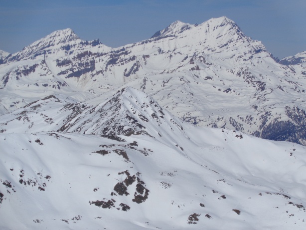 Altels (3624m), Rinderhorn (3448m) und Balmhorn (3699m)