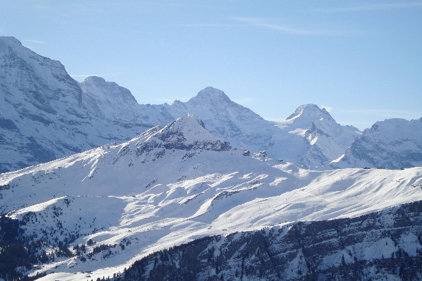 Tschuggen (2521m), Lauterbrunnen Breithorn (3780m), Tschingelhorn (3576m)