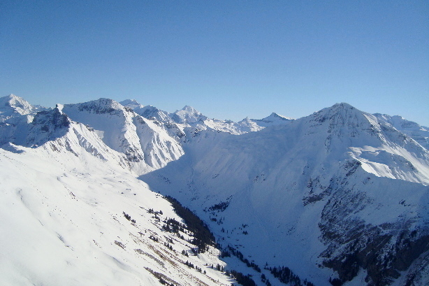 Doldenhorn, Bunderspitz, Altels, Balmhorn, Steghorn, Albristhorn