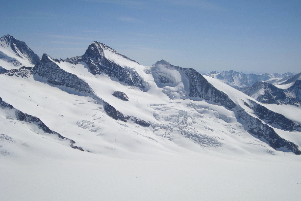 Kleines Grünhorn (3913m), Grosses Grünhorn (4044m)