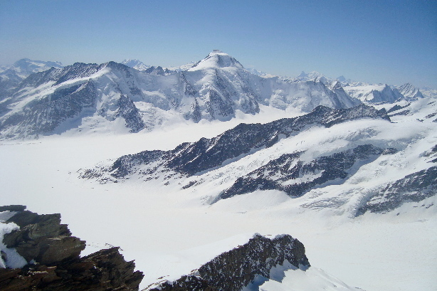 Aletschhorn, Mischabel, Breithorn, Trockener Steg, Matterhorn, Weisshorn