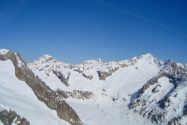Lötschentaler Breithorn (3785m), Lauterbrunnen Breithorn (3780m), Schinhorn (3797m)