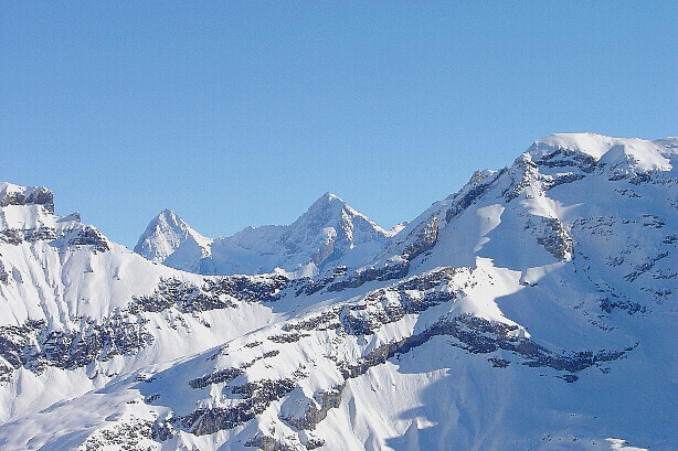 Eiger (3970m) und Mönch (4107m)