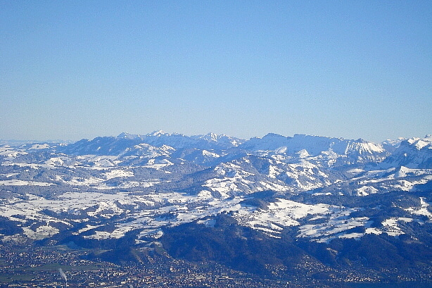 Falkeflue, Pilatus, Fürstein, Schratteflue, Blueme, Walenstöcke, Rigidalstock
