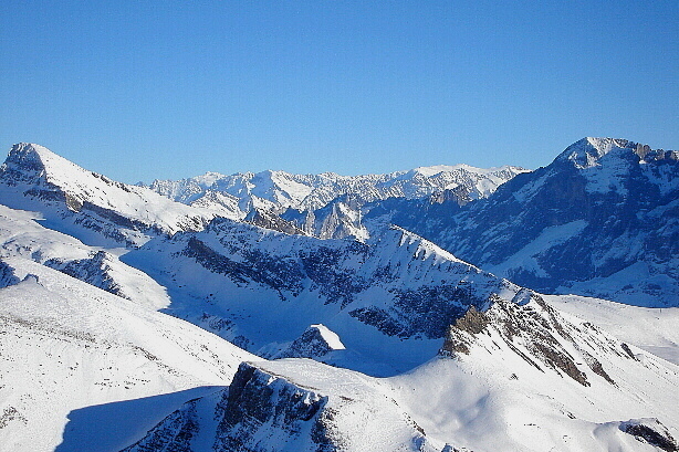 Schwarzhorn, Vorder Tierberg, Sustenhorn, Gwächtenhorn, Dammastock, Wellhorn