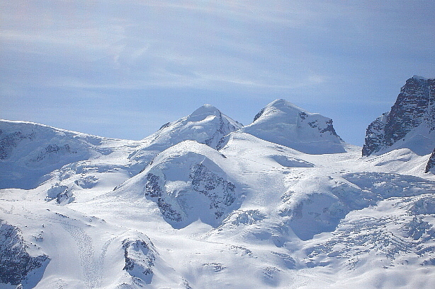 Castor (4228m) und Pollux (4092m)