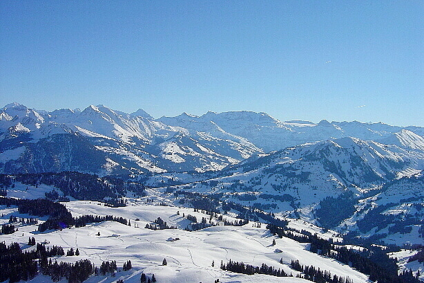 Doldenhorn (3638m), Lohner (3049m), Wildstrubel (3244m)