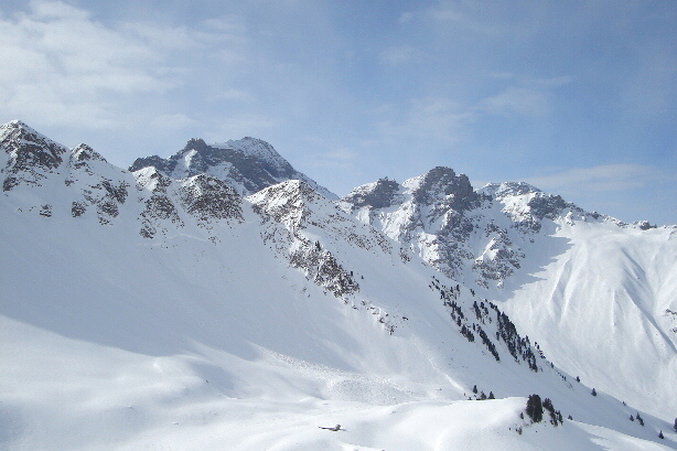 Landvogtehore, Gsür, Türmlihore, Albristhorn, im Vordergrund Undere Wannespitz