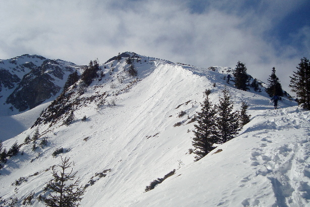 Aufstieg über den Grat