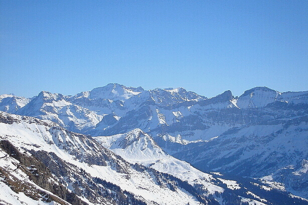 Spitzhorn (2807m), Geltenhorn (3065m), Arpelistock (3035m)