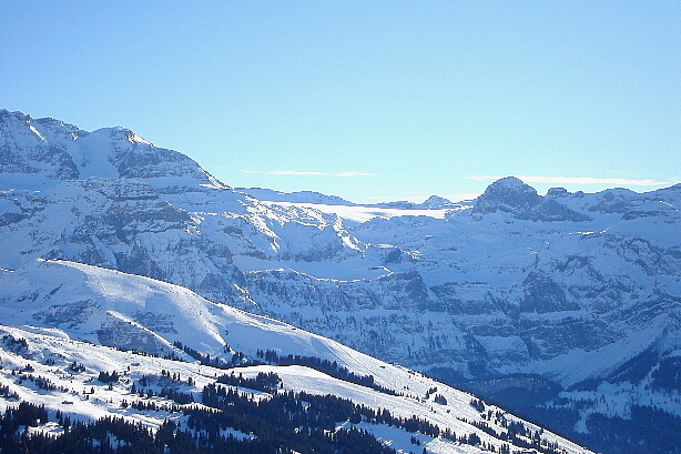 Glacier de la Plaine Morte, Les Faverges (2968m), Laufbodenhorn (2703m)