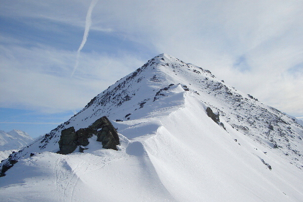 Blick zurück zum Gipfel