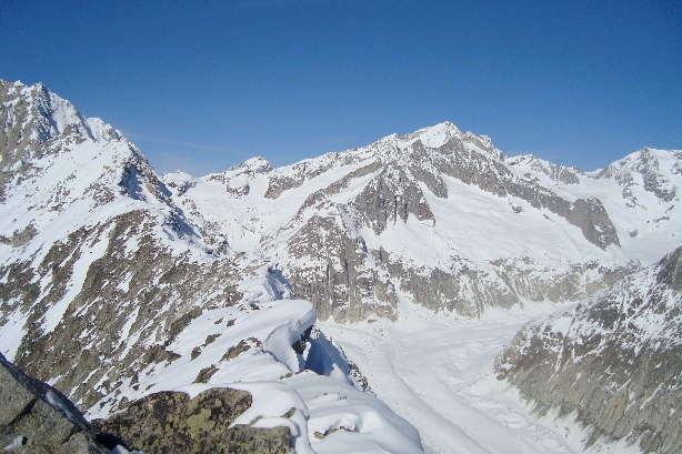 Torberg, Wysshorn, Schinhorn, Oberaletschgletscher, Sattelhorn