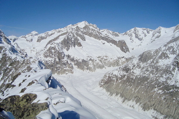 Torberg, Wysshorn, Schinhorn, Oberaletschgletscher, Sattelhorn