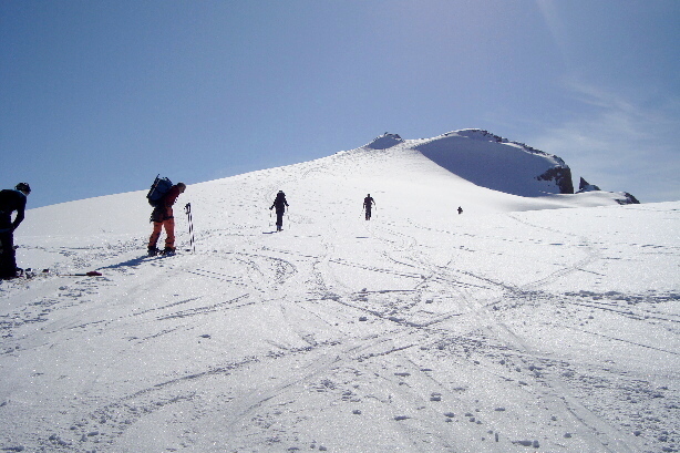 Kurz vor dem Gipfel auf dem Gletscher