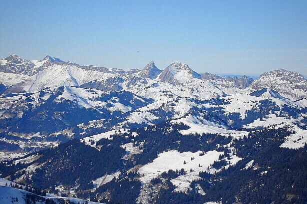 Pointe de Paray, Vanil Noir, Dent de Folliéran, Dent de Brenleire, Wandflue
