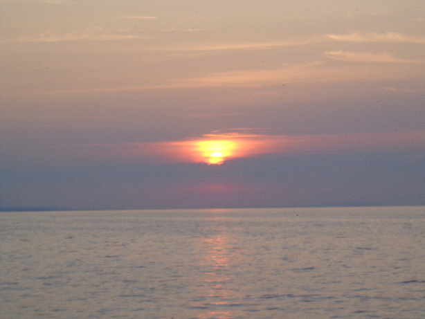 Sonnenuntergang am Bodensee vom Restaurant Glashaus in Höchst