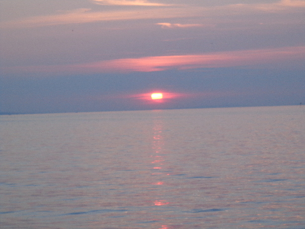 Sonnenuntergang am Bodensee vom Restaurant Glashaus in Höchst