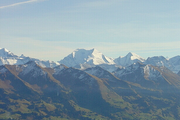 Hockenhorn (3293m), Balmhorn (3699m), Altels (3624m), Rinderhorn (3448m)