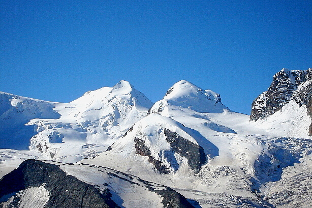 Castor (4228m) und Pollux (4092m)