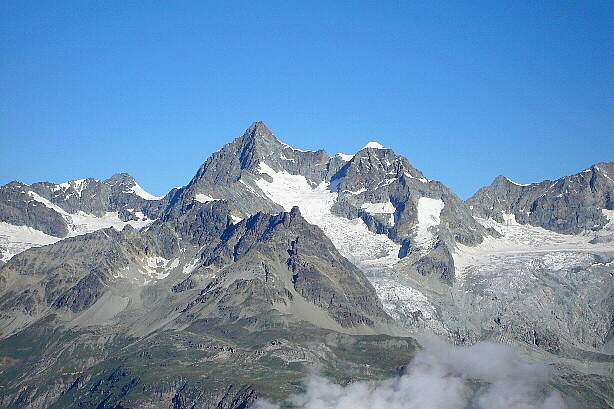 Obergabelhorn (4062m) und Wellenkuppe (3903m)