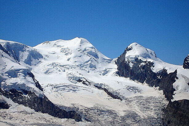 Castor (4228m) und Pollux (4092m)