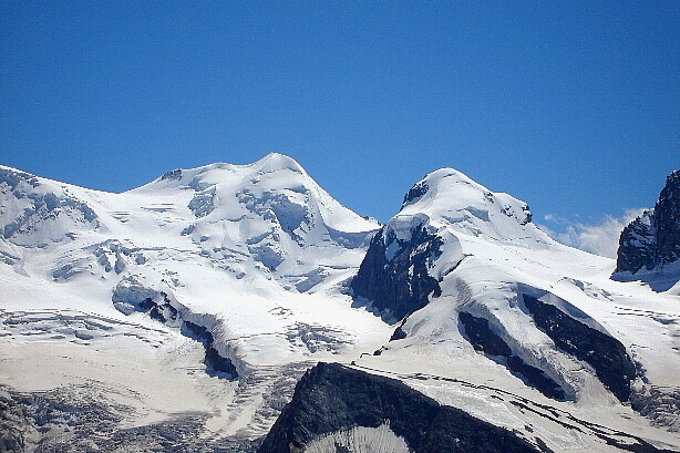 Castor (4228m) und Pollux (4092m)
