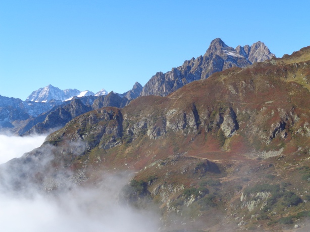 Fleckistock (3417m), Sass Stock (2773m), Rinderstock (2463m)