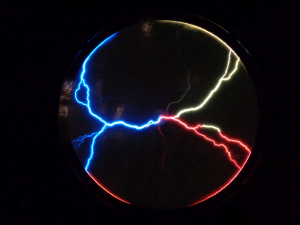 Mehrfarbige Blitzgewitter