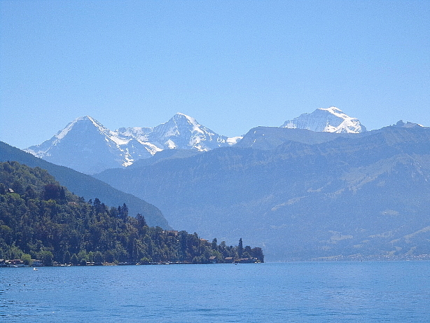 Eiger (3970m), Mönch (4107m) und Jungfrau (4158m)