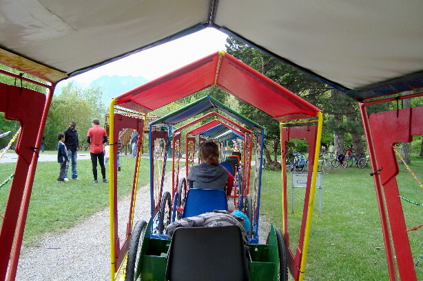 Blick vom hintersten Wagen nach vorne