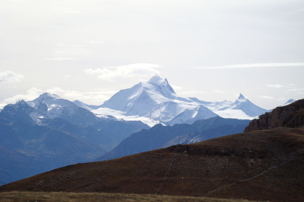 Brunegghorn (3833m), Bishorn (4153m), Weisshorn (4506m), Dent Blanche (4357m)