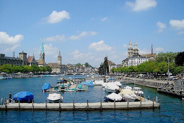 Fraumünster, St. Peter, Limmat, Grossmünster